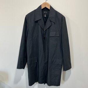 BCBG Men's Dark Gray Trench Coat